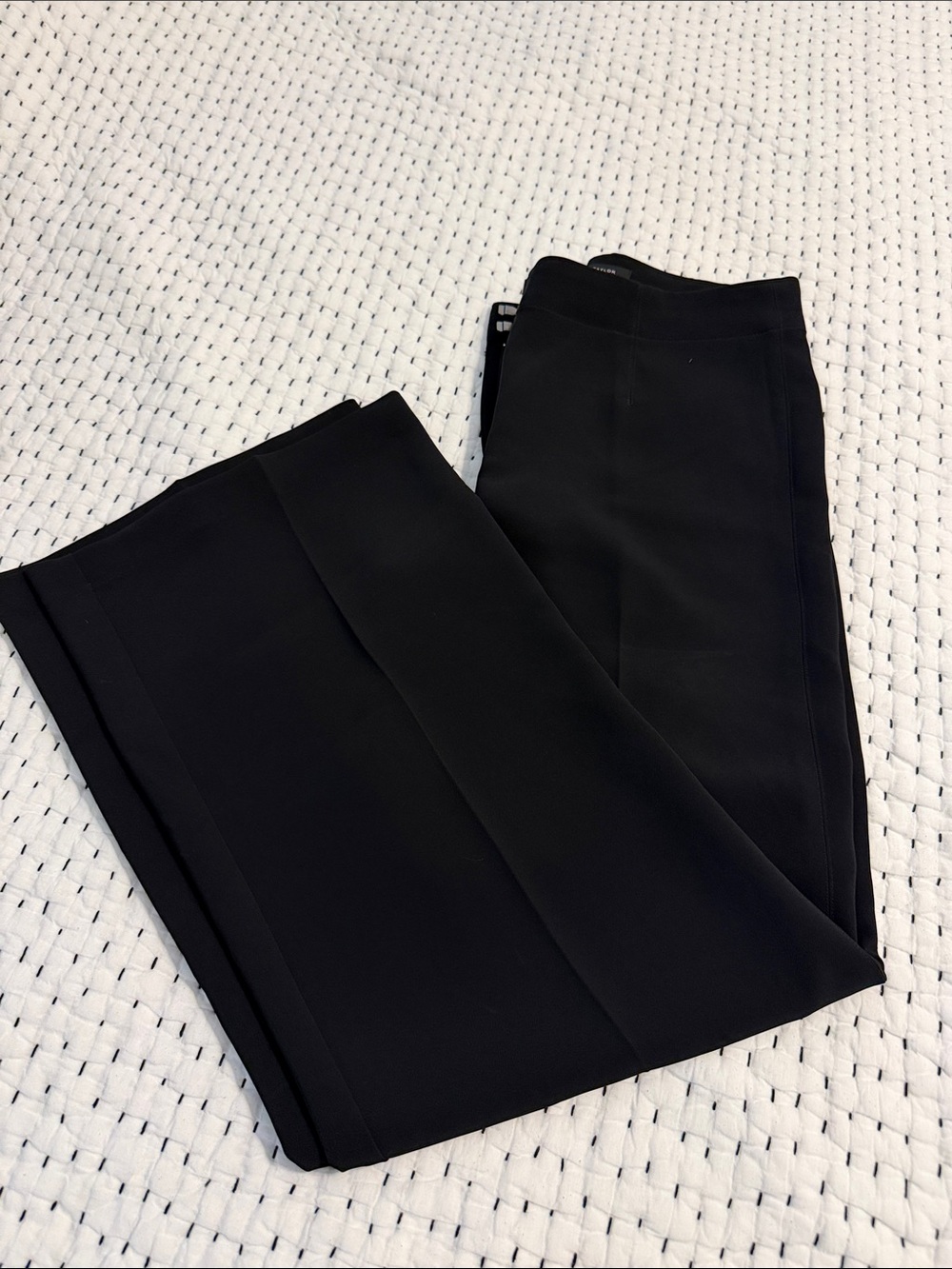 Ann Taylor Black Women's Dress Pants - Tailored Wide Leg